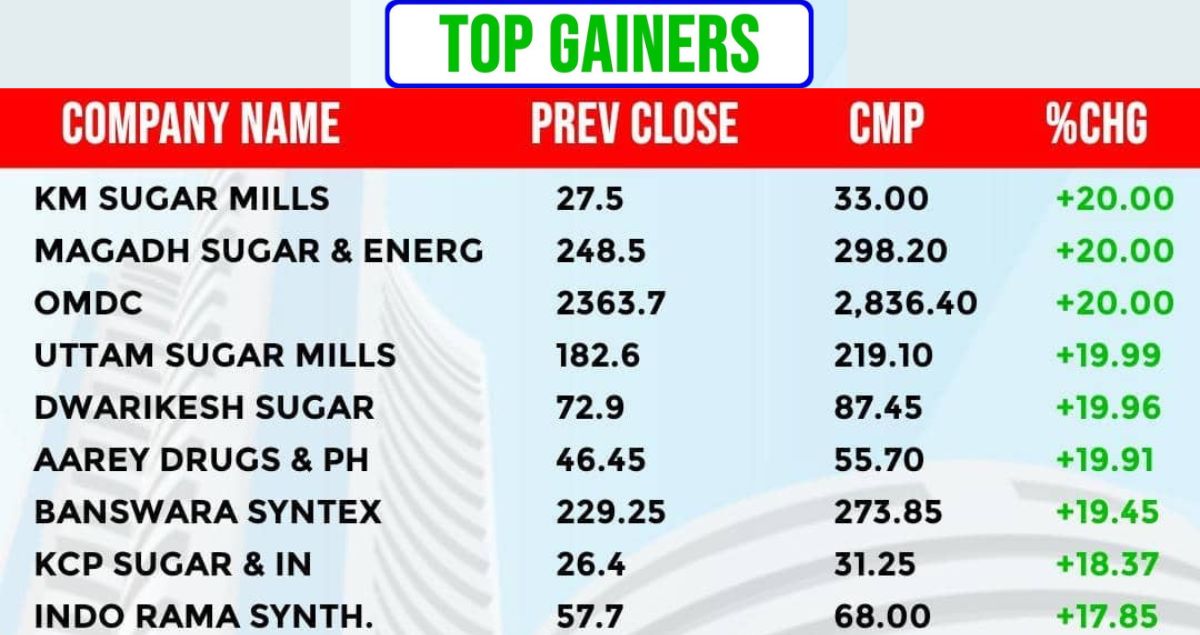 NSE Top Gainers in NIFTY 50: Stocks Leading the Rally